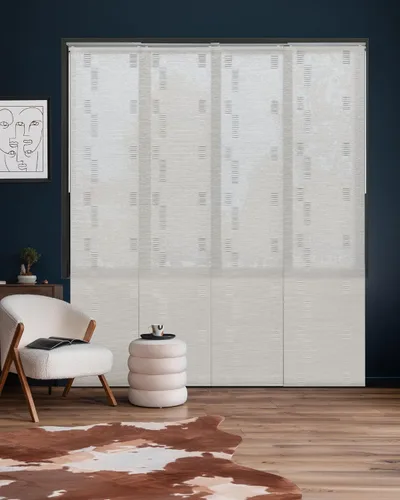 Vista 8 de GoDear Design - Persianas ajustables deslizantes para puertas de vidrio, cortinas verticales con panel de riel, puertas de armario, riel extensible