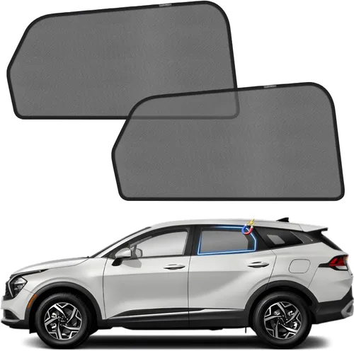 Vista 17 de KUST Persianas de ventana de automóvil para Toyota 4Runner 2011-2023, accesorios de malla transpirable, cubiertas magnéticas de malla transpirable