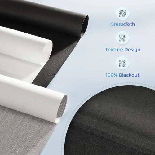 Vista 4 de Persianas motorizadas con control remoto, persianas enrollables automáticas inalámbricas para ventanas, persianas eléctricas inteligentes opacas