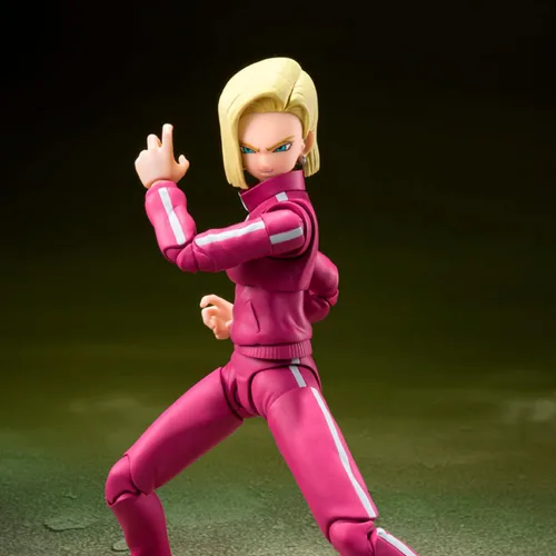 Vista 2 de Bandai S.H.Figuarts Dragon Ball Super Android 18 Figura de acción 5.9 in, multicolor