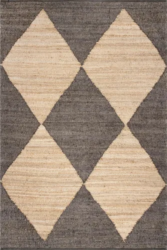 Vista 8 de nuLOOM Pandora - Alfombra de yute de diamante, 5 x 8 pies, color negro