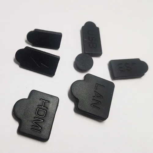 Vista 7 de 7 Pieces Silicone Dust Plugs Compatible with Ps5 Digital & Disc Edition Console Dust Cover, USB HDMI Interface Type AC LAN Port Dustproof Protector