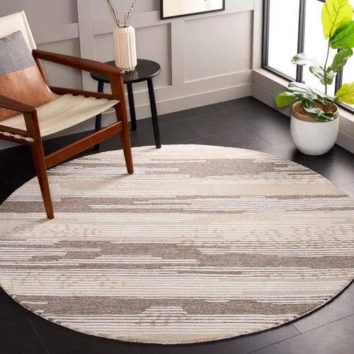 Vista 11 de Martha Stewart x Safavieh Colección de alfombras de área, alfombra de 8 pies, natural y marrón, lana hecha a mano, ideal para sala de estar