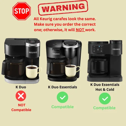 Vista 2 de Reemplazo de jarra de café de 12 tazas para cafeteras Keurig K-Duo Essentials y K-Duo Essentials Hot & Cold Brewer Models (K-Duo ESSENTIALS)