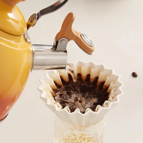 Vista 62 de ROCKURWOK - Tetera de estufa, tetera con mango ergonómico de tacto frío, tetera de acero inoxidable de grado alimenticio, tetera de estufa, tetera