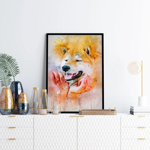 Vista 8 de Awesometik Retrato personalizado de perro en acuarela - Impresión en lienzo para mamá de perro