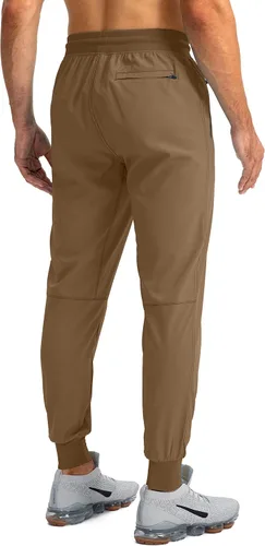 Vista 3 de Pudolla Men's Lightweight Jogger Pants Workout Gym Running Pants with Zipper Pockets for Athletic Casual