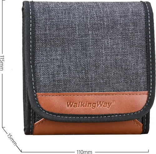 Vista 6 de Walking Way Bolsa de filtro de lente de 3 bolsillos Estuche de filtro de lente de fotografía Estuche de transporte para lente de cámara Bolsa