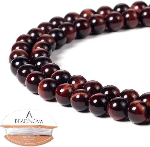 Vista 22 de Cuentas Beadnova redondas de ónix negro de 4 mm, sueltas, para hacer joyas (90-92 piezas)