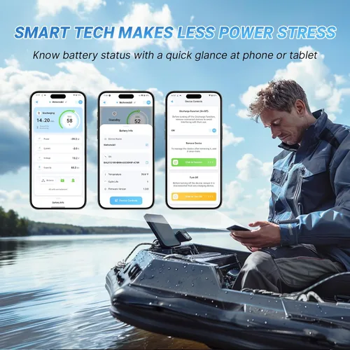 Vista 5 de Redodo Batería de litio Bluetooth inteligente de 12 V 50 Ah LiFePO4 para motor de arrastre, protección contra bajas temperaturas, vida útil de 10