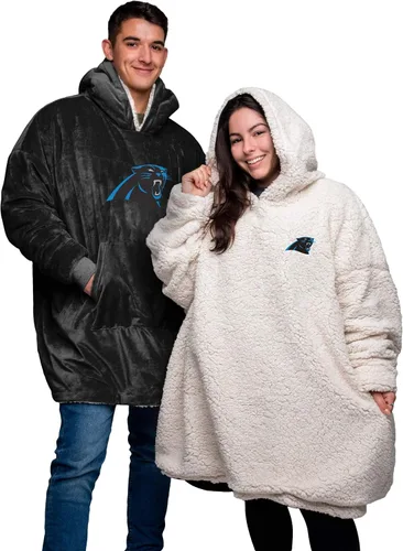 Vista 8 de FOCO NFL Unisex NFL Team Reversible Oversized Sherpa Hoodie Sweatshirt Big Logo Hoodeez