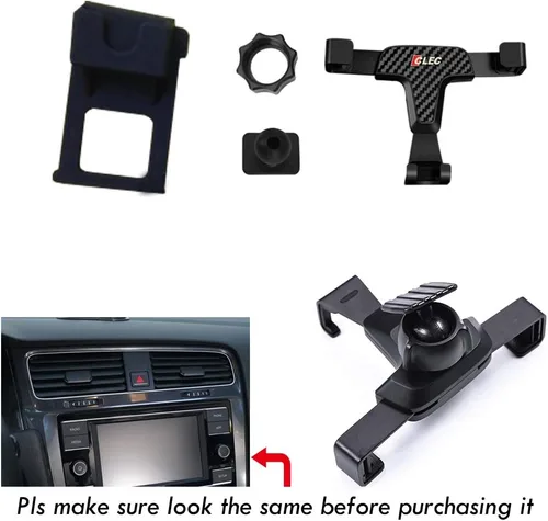 Vista 2 de Soporte para teléfono celular con cubierta de clip de ventilación ajustable para Volkswagen VW Golf 7 MK7 2014 2015 2016 2017 2018