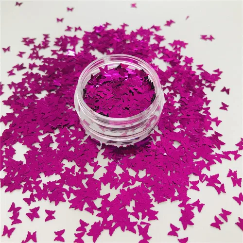 Vista 23 de PrettyG Paquete de 0.35 oz/paquete – Lentejuelas con purpurina en forma de mariposa de oro rosa – Festival Rave Belleza Maquillaje Cara Cuerpo Nail