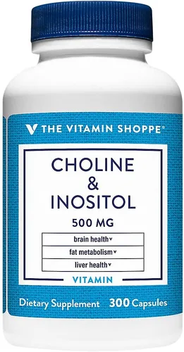 Vista 4 de The Vitamin Shoppe Inositol de colina 500 mg, suplemento una vez al día (100 cápsulas)
