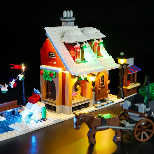 Vista 5 de Kit de luces LED compatible con Lego 10216, kit de iluminación de construcción para (Creator Holiday Bakery). (Solo kit de luz Led) (versión clásica)