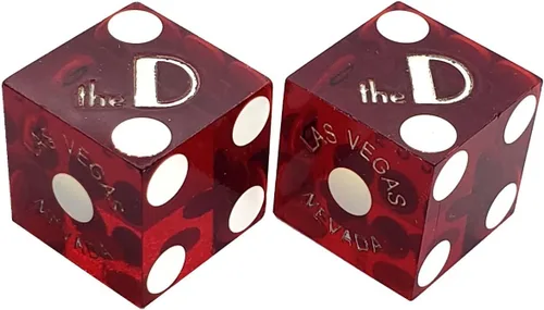 Vista 23 de Par de dados de casino en serie a juego - Auténticos dados de dados de Las Vegas 0.748 in, juegos de mesa y coleccionables - Aliante rojo pulido