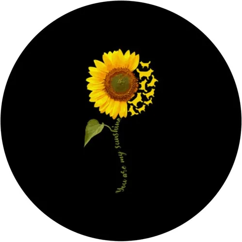 Vista 3 de Border Collie Sunflower PopSockets intercambiables PopGrip