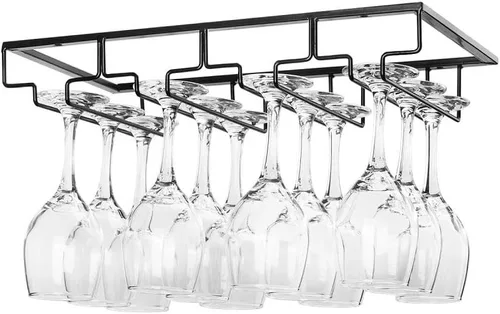 Vista 14 de FOMANSH Estante para Copas de Vino - Organizador de Metal para Soporte de Copas de Vino debajo del Gabinete, Soporte para Copas de Vino, Colgador