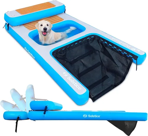 Vista 13 de SOLSTICE Inflatable Pup Plank, Dog Water Ramp for Boats & Docks, Boost Step