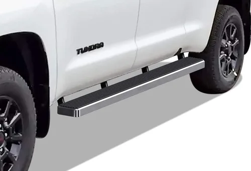Vista 19 de Estribos iBoard para 2007-2017 Toyota Tundra Double Cab Pickup 4-Door, Negro Aluminio negro
