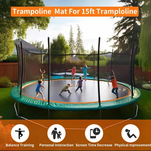 Vista 7 de Repuesto de alfombrilla de trampolín: se adapta a marco de tramplina de 15 pies con anillos 96/108 para elegir, se adapta a resortes de 5.3 a 8.5