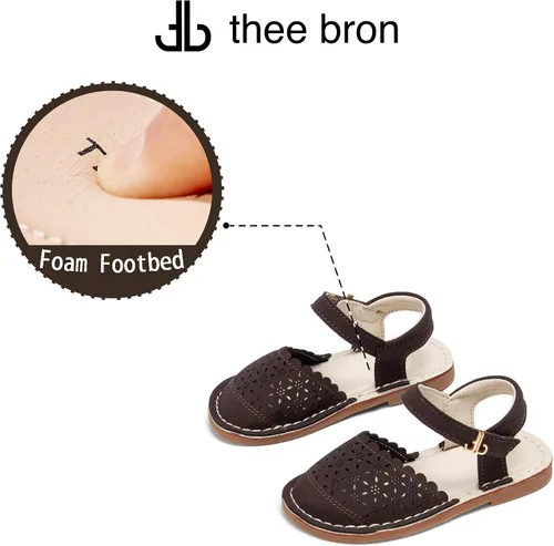 Vista 151 de THEE BRON Sandalias cómodas para niñas, zapatos para niños, sandalias rellenas