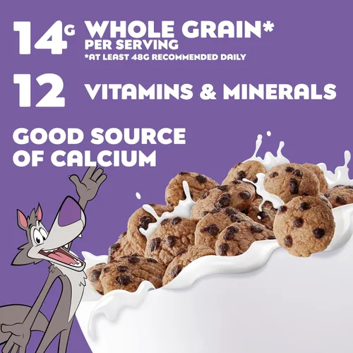 Vista 4 de Cereal para el Desayuno Cookie Crisp, Sabor a Galleta con Trocitos de Chocolate, Hecho con Grano Integral, 10.6 oz