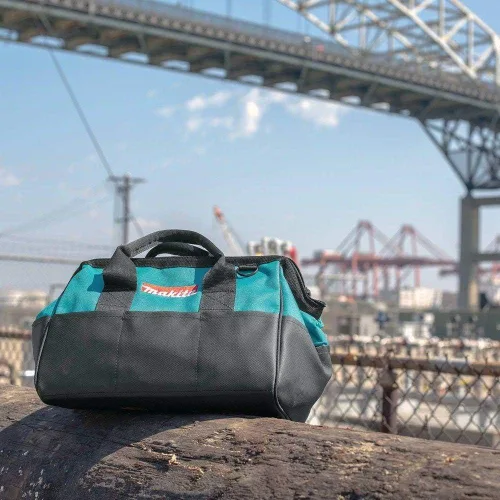 Vista 7 de Makita Bolsa de herramientas para contratistas de alta resistencia de 14