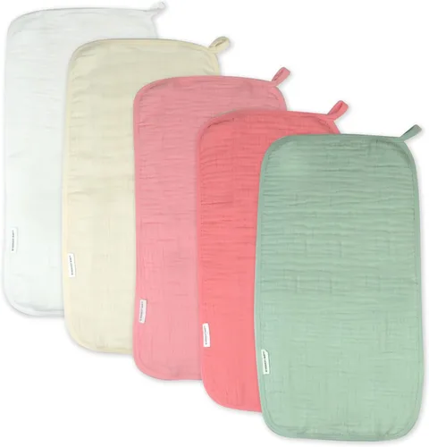 Vista 8 de HonestBaby Paños para eructos multicapa de algodón orgánico para bebés, paquete múltiple, juego de patrones, talla única de EE Paquete de 5 patrones