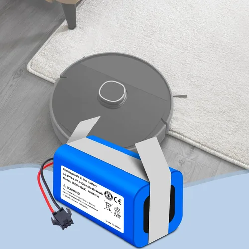 Vista 7 de Batería de vacío de 3400 mAh para Deenkee 600 DK600 DK600 MAX, para Ionvac SmartClean 2000, Tesvor X500 ProT, para BG750 BG700 BG600 MAX, para OKP