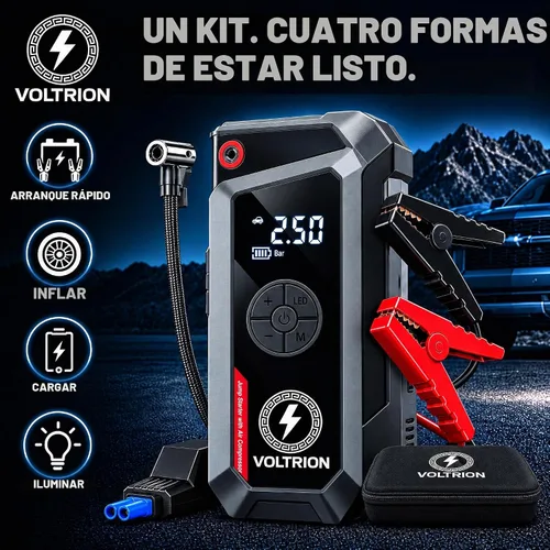 Vista 2 de Arrancador de salto con compresor de aire, refuerzo de batería