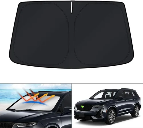 Vista 63 de KUST Parasol para parabrisas para BMW X1 F48 2016, 2017, 2018, 2019, 2020, 2021, 2022, accesorios de ajuste personalizado, parasol plegable