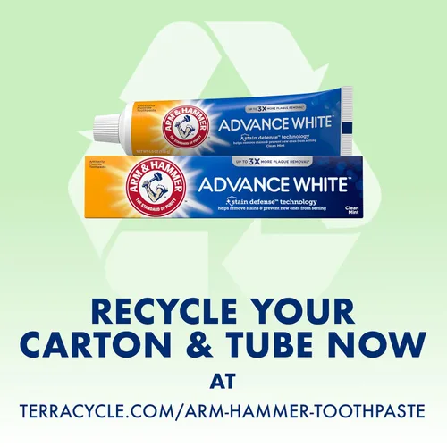 Vista 7 de ARM & HAMMER Advance White Pasta de dientes, Pasta de dientes blanqueadora de bicarbonato de sodio con Tecnología de Defensa contra Manchas y Flúor