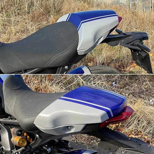 Vista 2 de Para Yamaha MT-09 MT-09 2021 2022 Accesorios de motocicleta Asiento trasero del pasajero Cowl Solo Seat Protector de carenado MT-09 2021 2022 Gris