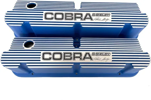 Vista 2 de Compatible con Ford Windsors - CS Shelby Signature, Cobra Pentroof Tall Valve Covers - Azul - Ansen USA