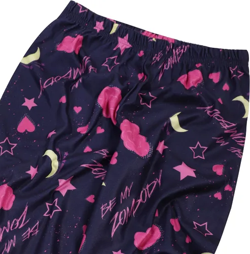 Vista 4 de Disney Girls' 2-Piece Loose-fit Pajamas Set