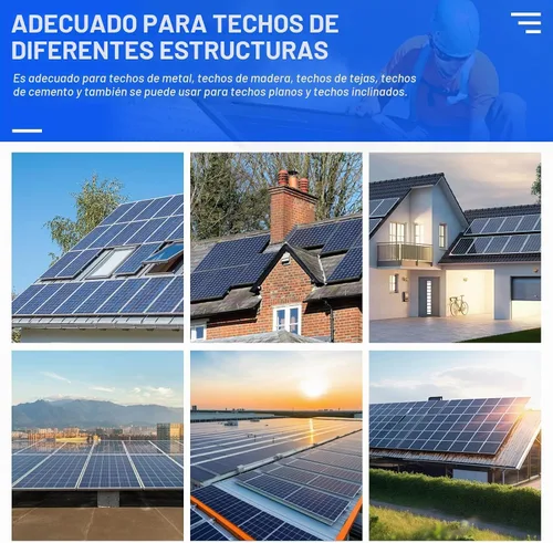 Vista 6 de 10 soportes de montaje para paneles solares, montaje en panel solar para 1-4 paneles solares de 1.4 pulgadas de grosor, soportes de panel solar