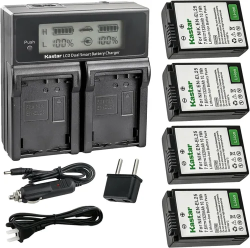 Vista 9 de Kastar EN-EL25 AC LCD cargador de batería dual rápido compatible con Nikon EN-EL25 ENEL25 EN-EL25a 4241 batería, Nikon MH-32 cargador y Nikon Z