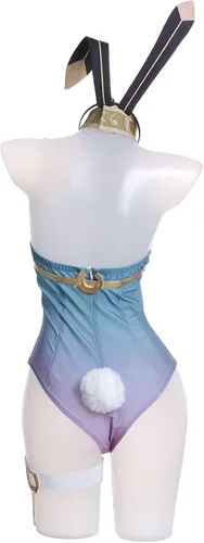 Vista 3 de Traje de conejo para mujer, disfraz de conejo para cosplay de Genshin Impact Bunny