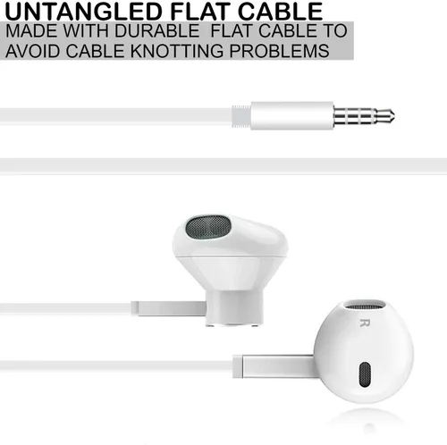 Vista 3 de Auriculares con cable con micrófono, Boost+ Premium Earphones Control de Volumen Barra deslizante con puerto de 0.138 in para PC, tabletas