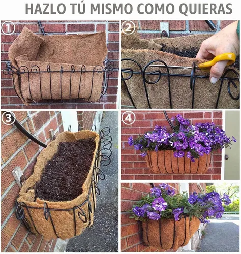 Vista 5 de MIOHNAN Forro de fibra de coco natural en rollo, almohadilla de fibra de coco, tapete de cáscara de coco para macetas y cestas, poste de musgo DIY