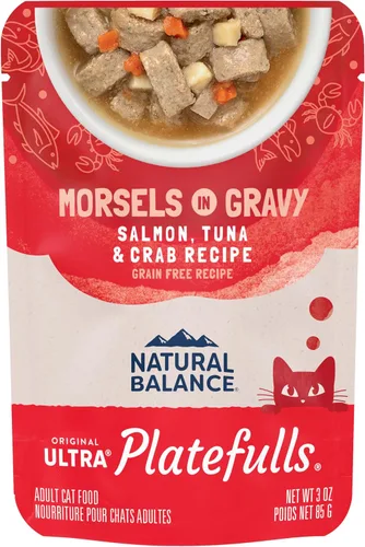 Vista 10 de Natural Balance - Comida húmeda para gatos adultos de interior, sin grano, fórmula Original Ultra Platefulls, receta de pollo y hígado de pollo