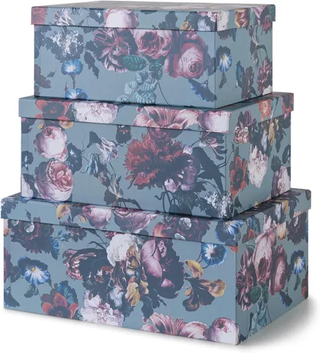 Vista 15 de Soul & Lane Cajas de almacenamiento de fotos de mariposas en vuelo (juego de 3): cajas anidables con tapas, contenedores de cartón decorativos