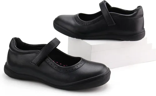 Vista 6 de JABASIC Zapatos planos Mary Jane para uniforme escolar para niñas