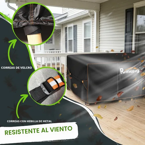 Vista 4 de Fundas extragrandes impermeables para juego de muebles de patio, liquidación de fundas para muebles de exterior, fundas para juego de sofá