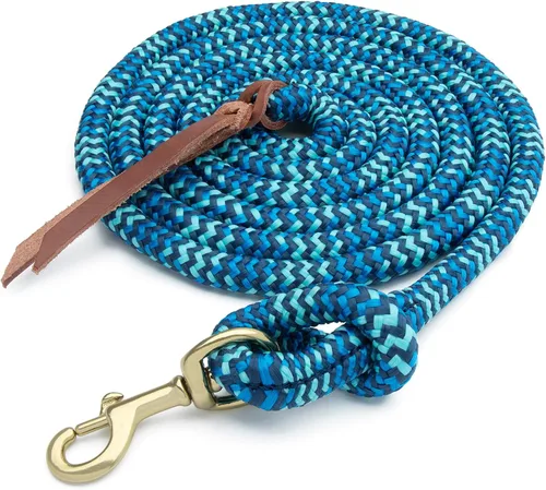 Vista 10 de Cuerda de Guía Weaver Equine Performance, Cuerda de Guía Larga para Caballo con Enganche Rápido para Cabestro, Agarre Suave y Cómodo, Equipo