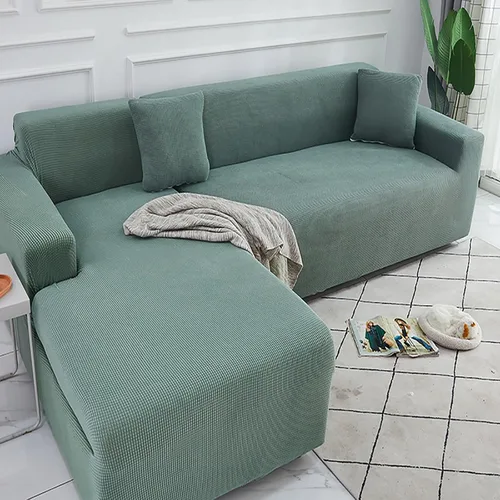 Vista 16 de Funda para sofá modular, funda elástica para sofá, protector universal de muebles, en forma de L, antideslizante, de elastano, para mascotas, gatos