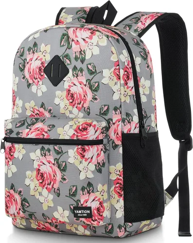 Vista 22 de YAMTION Mochila escolar, mochila clásica unisex para adolescentes con puerto USB para escuela secundaria, universidad, oficina, trabajo, viajes