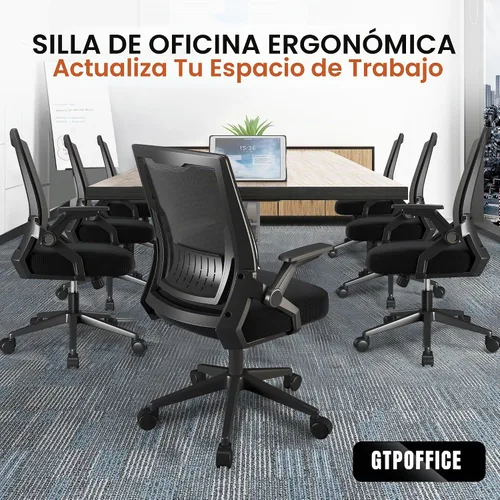 Vista 6 de GTPOFFICE Silla de oficina ergonómica, silla de escritorio para computadora cómoda con soporte lumbar ajustable, silla de oficina de malla