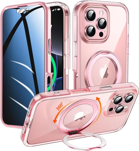 Vista 13 de Funda de privacidad para iPhone 13/iPhone 14 con soporte de 360° [protector de pantalla antiespía integrado] [compatible con MagSafe]